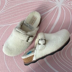 New - Clark’s Collection Brynn Slide (Faux Fur and Cork)